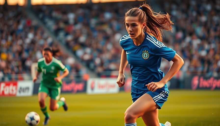 Utah Royals player in blue during an intense match run