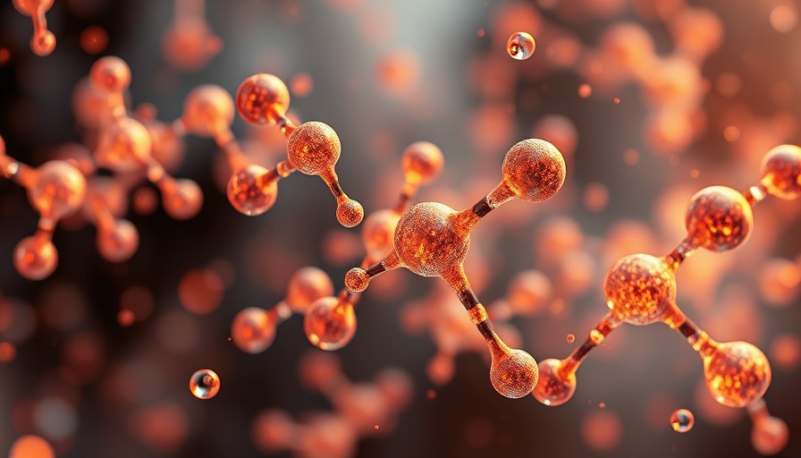 Abstract illustration of copper peptides showcasing skin benefits.
