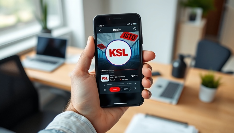 Download KSL NewsRadio app, highlighting Salt Lake City Community Initiatives.