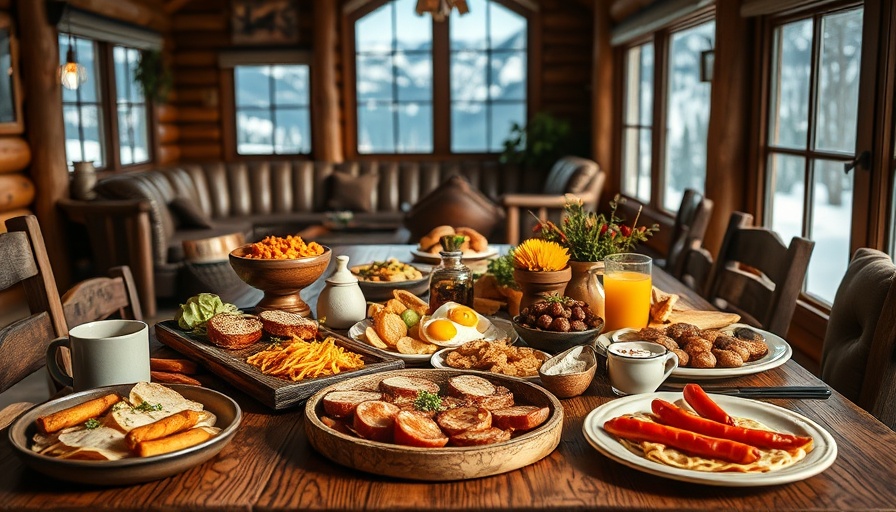 Cozy Deer Valley brunch in a rustic setting with mountain views.