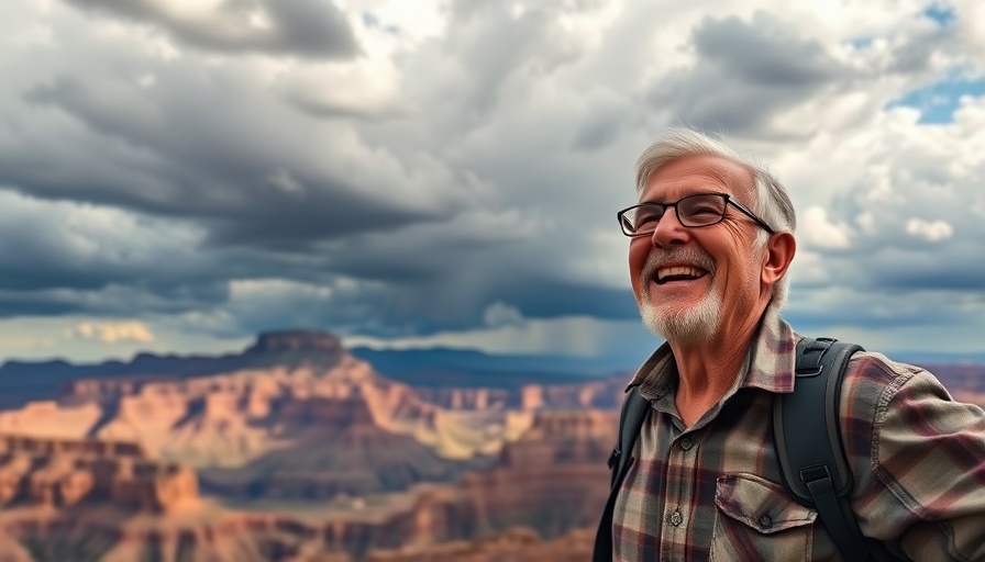 Joyful mountain hiker in Utah's tallest peaks.
