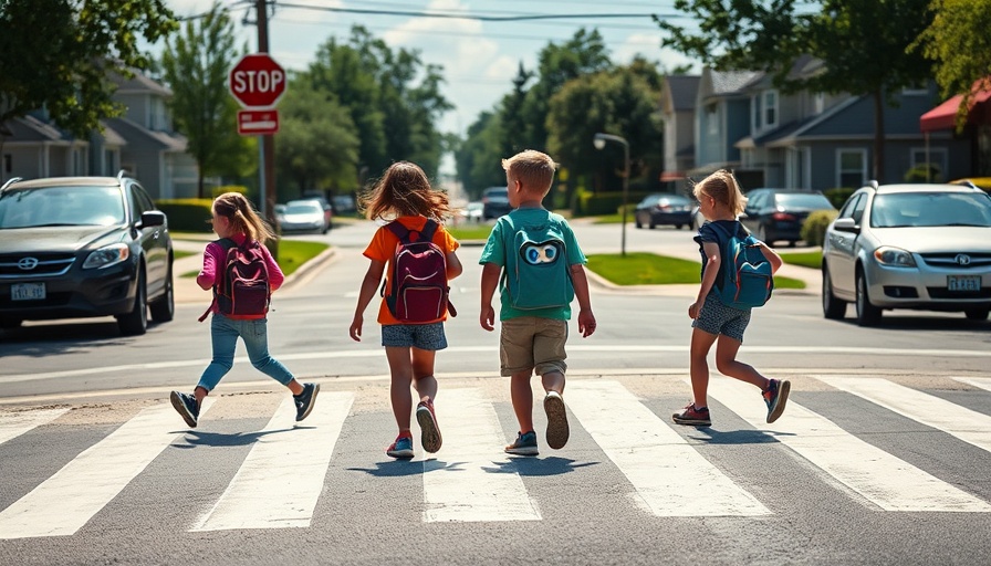 Children using crosswalk for Utah pedestrian safety.