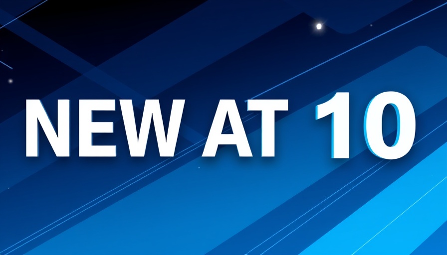 Blue news banner with text 'NEW AT 10' for Major Brent Taylor flag tribute.