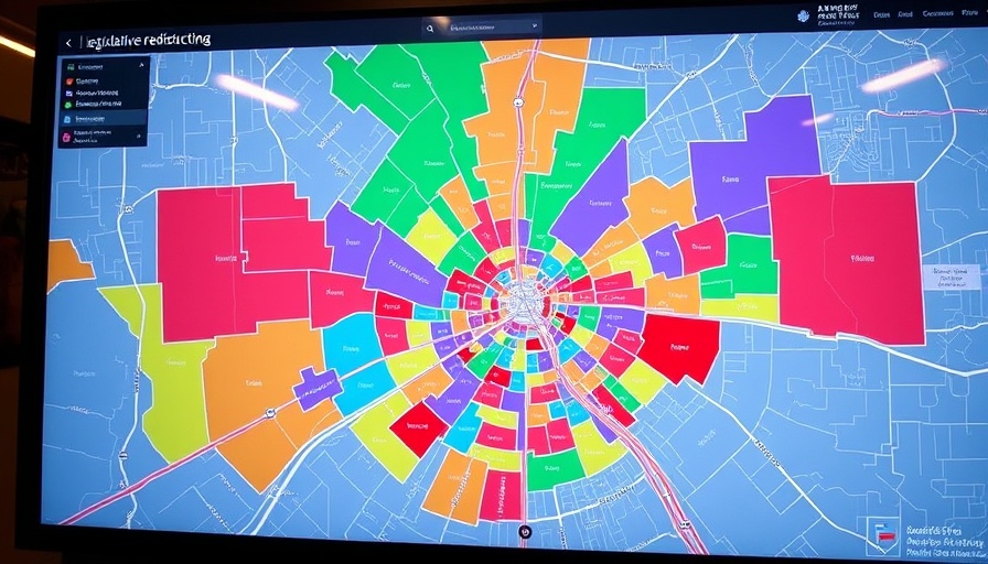 Map interface of legislative redistricting in Salt Lake City.