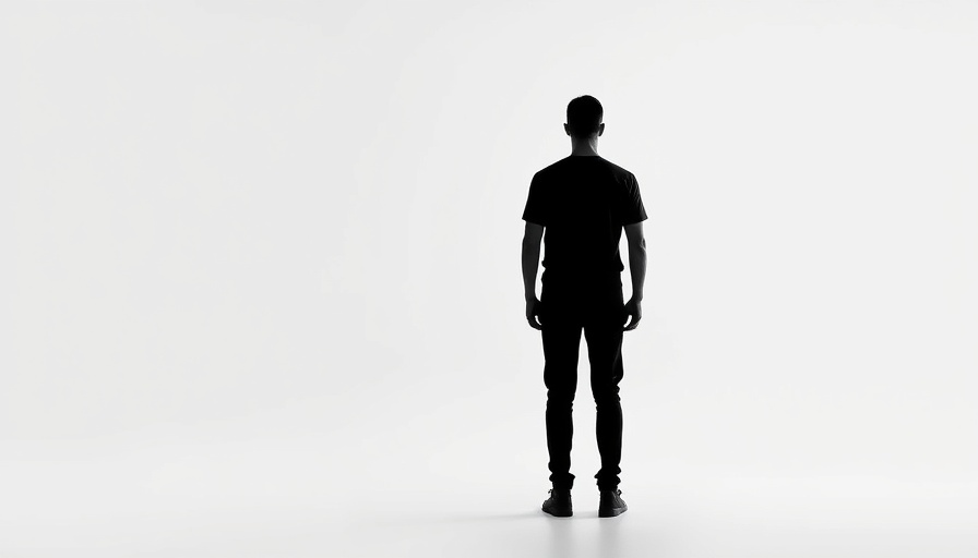 Minimalist silhouette of a person on a neutral background