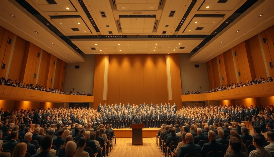 Latter-day Saint General Conference featuring a choir in a grand hall.