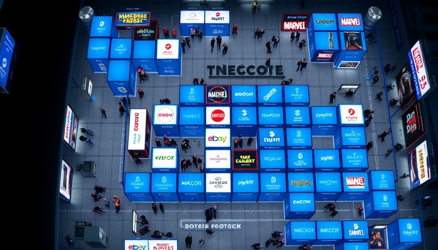 New York Comic Con 2025 Art vendor booth layout with logos