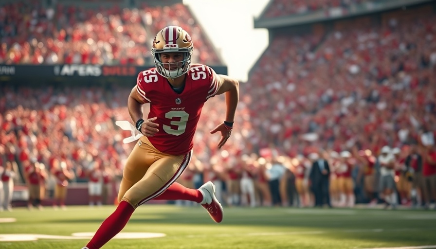 49ers player excels in aerial game with dynamic action on field.