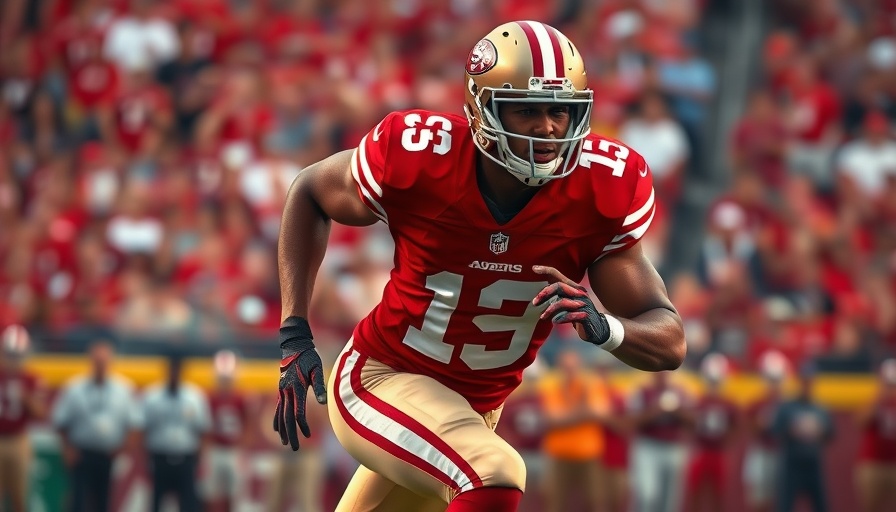 49ers player in action against Buccaneers during Week 6 game.