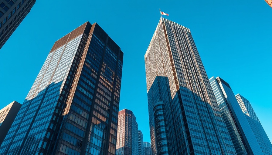 Modern skyscrapers illustrating urban architecture.