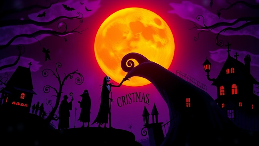 Nightmare Before Christmas Paint Party invitation with Halloween theme.