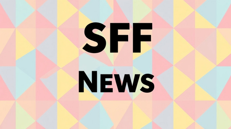Colorful pattern with 'SFF in the News' text.