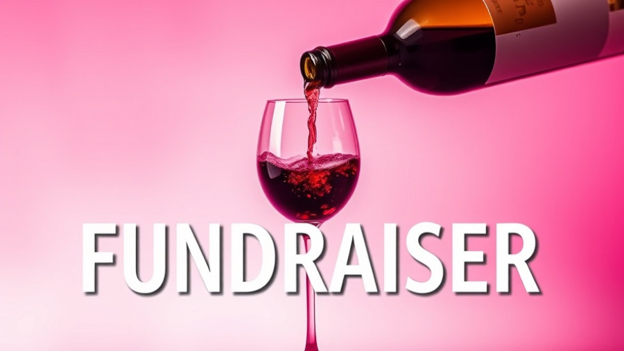 Rhythmix October Happy Hour fundraiser poster with wine pouring imagery