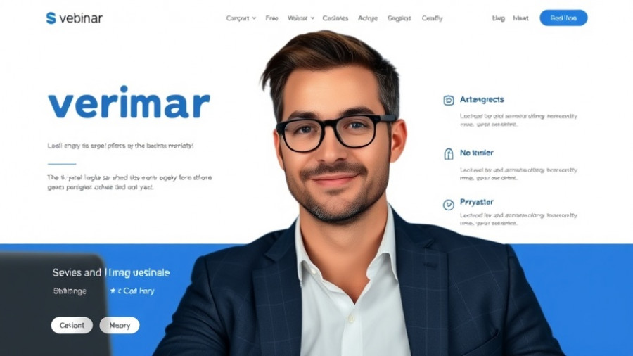 AI in Business Decision Making webinar promotion with businessman.