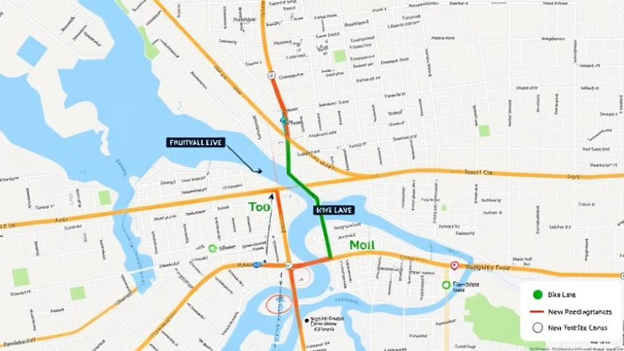 Map displaying transforming bike lanes in Oakland highlighting routes.
