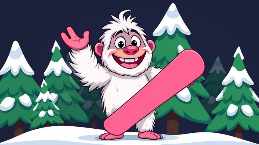 Vibrant Snowfest logo featuring cartoon yeti with snowboard.