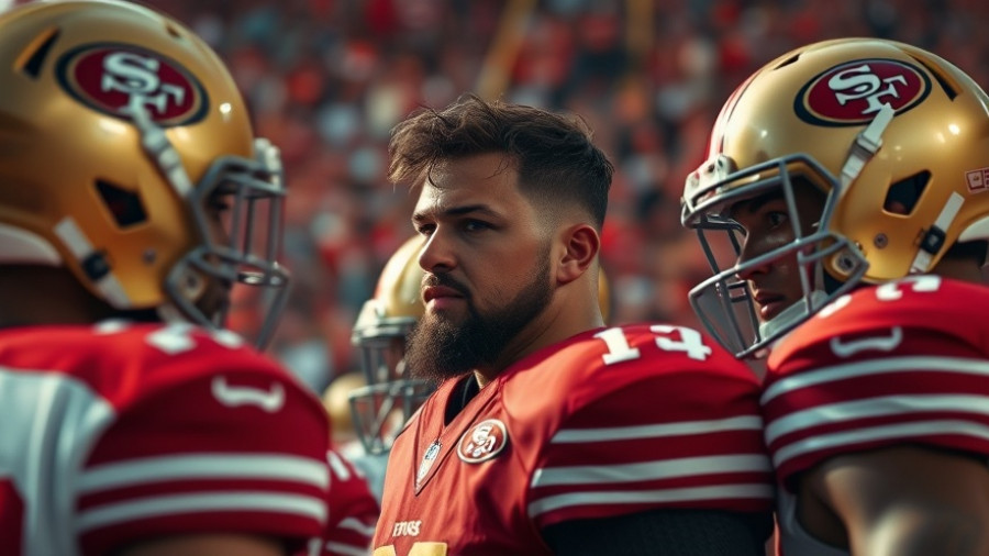 49ers players huddle during game against Texans.