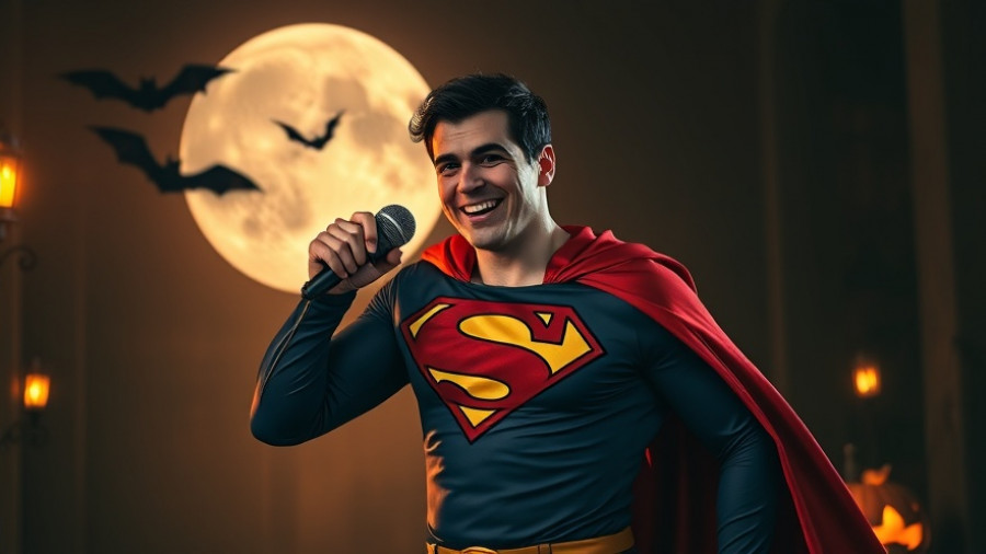 Hella-ween 2025 Oakland Halloween Comedy Night promo with Superman.