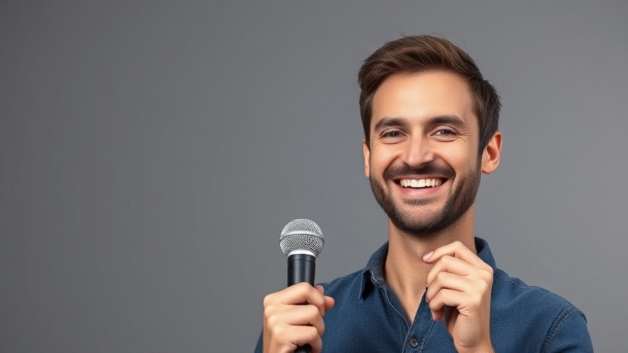 Comedian smiling with microphone, Kalea McNeill Stand-Up Comedy San Francisco
