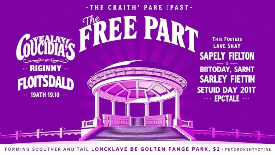 Free Concerts in Golden Gate Park poster with bandshell image.
