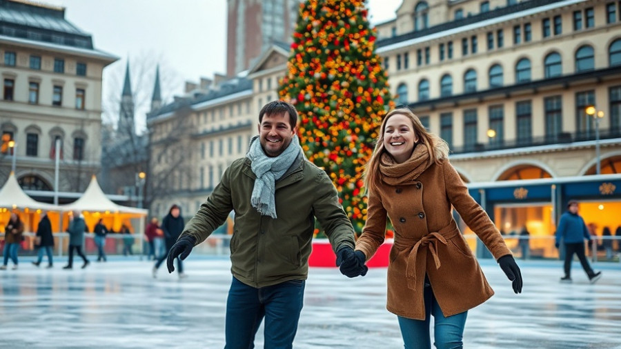 Bay Area weekend events: Couple enjoying outdoor ice skating