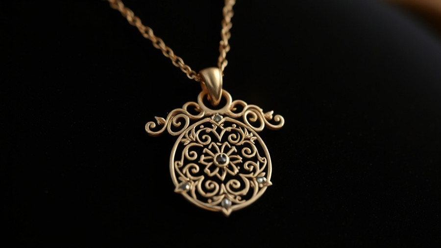 Stylish necklace on display at Oakland Museum.