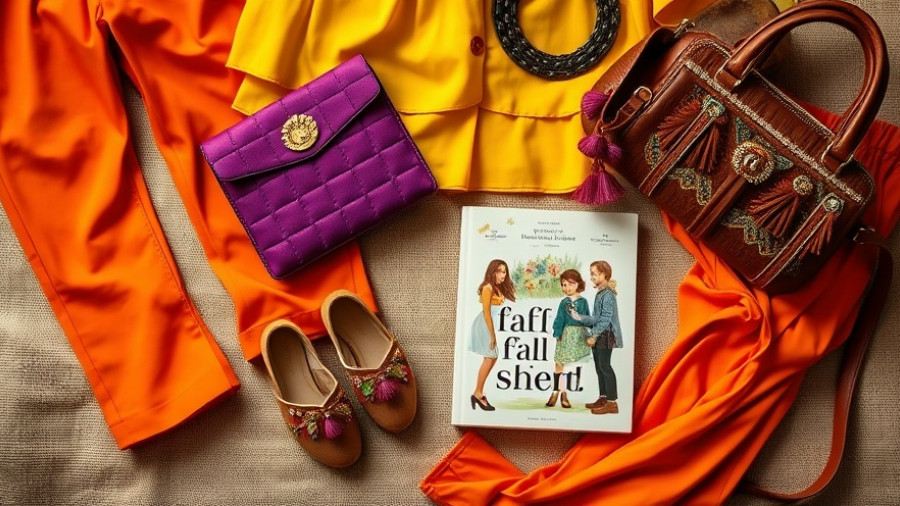 Colorful fall fashion and home decor collage showcasing trends.