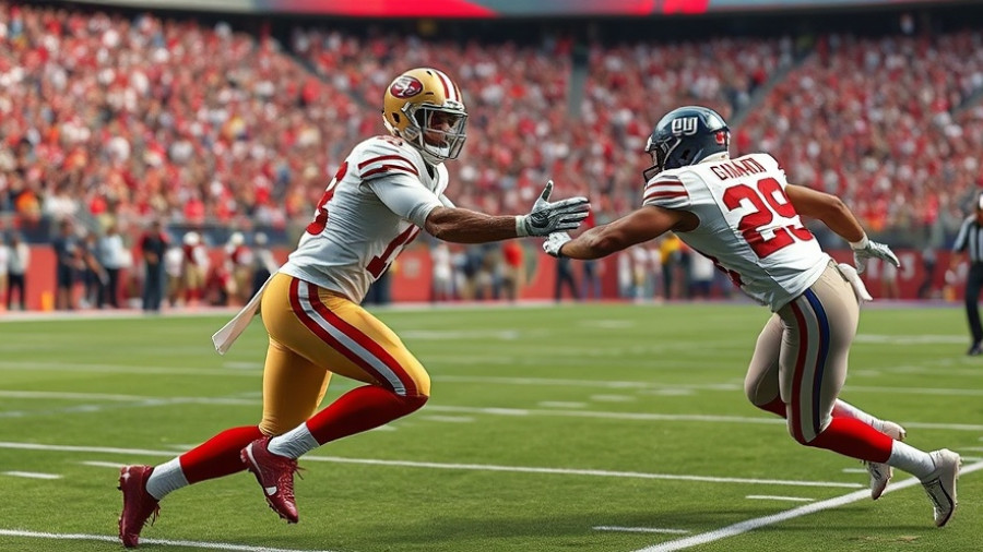 49ers vs. Giants player action during game.