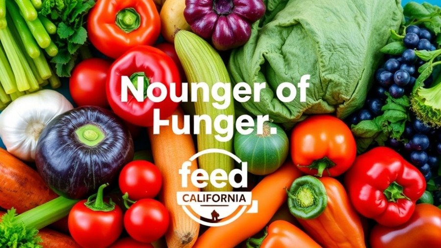End hunger in California with Feed California, fresh produce.