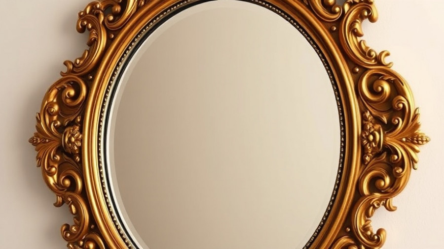 Vintage ornate mirror at Reflect and Connect Event Sunnyvale.