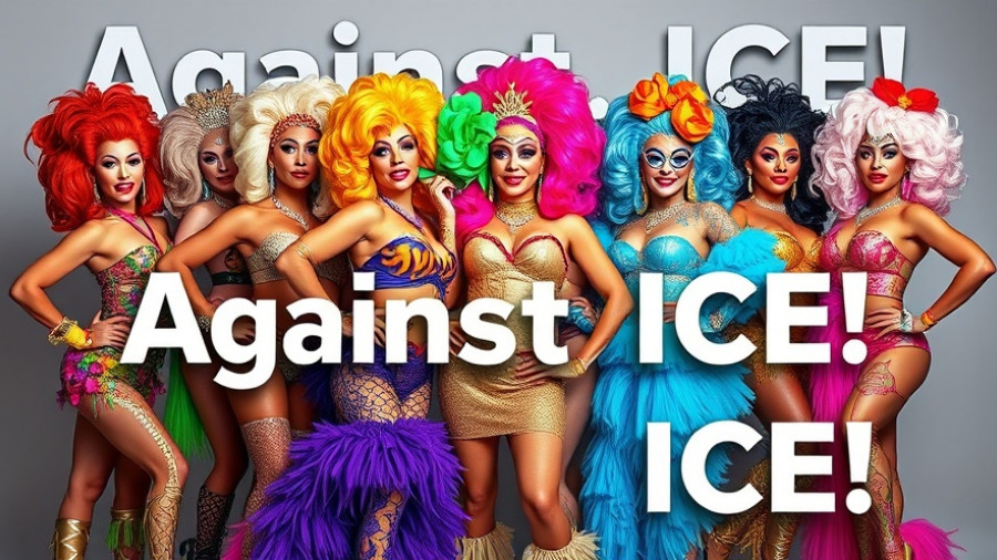 LatinX drag queens poster for Anti-ICE show.