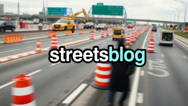 Highway construction scene related to federal transportation bill.