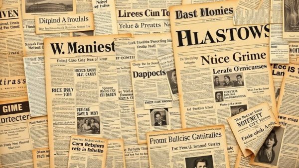 Collage of vintage newspapers with various headlines and fonts, Bay Area news headlines.