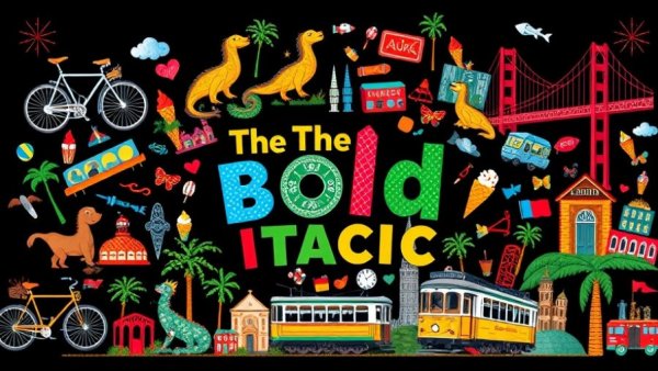 Vibrant San Francisco collage with The Bold Italic text.