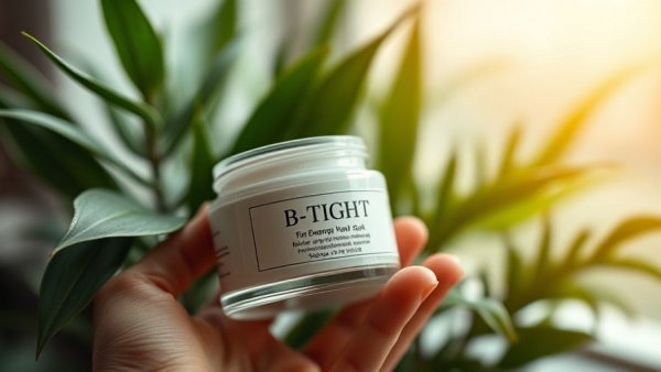 Maelys B-Tight firm booty mask jar held in hand against plant.