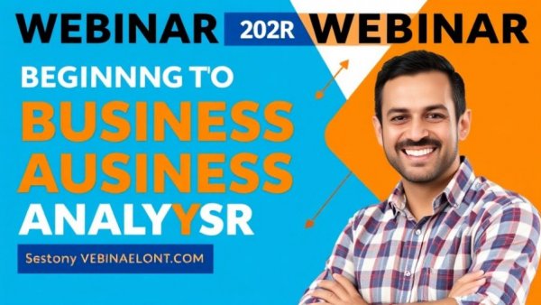 Webinar on how to start a business analyst journey, featuring expert speaker.