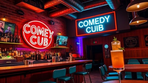 Oakland Mezcal & Mole Comedy Night at vibrant bar with food.