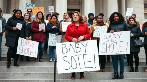 Activists in NYC rally for Daylighting Bill with signs and baby shoes.