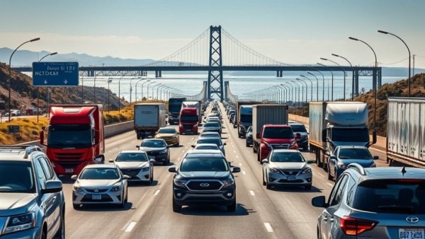 Lane closure on California highway causing traffic