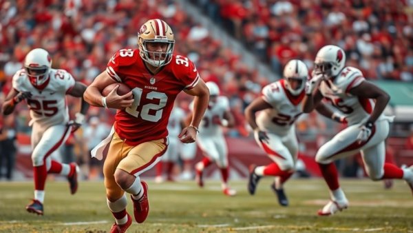 49ers vs. Cardinals Week 11 action shot with player running.