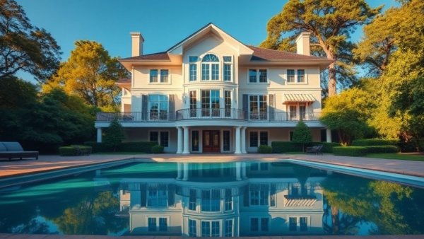 Elegant fraternity house with pool, safety measures for fraternity events