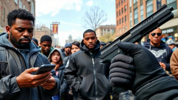 Scenes from Oakland Gun Buyback Event: community participation and firearm handover.