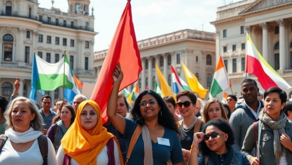 San Francisco Foundation 2025 Annual Report - Diverse protest group showing unity