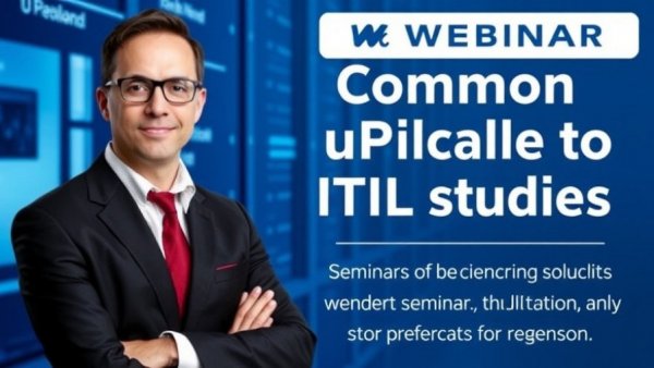 ITIL 4 Exam Preparation webinar banner with speaker portrait.