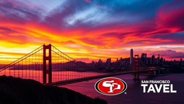 San Francisco 49ers partnership with San Francisco Travel displayed with Golden Gate Bridge.