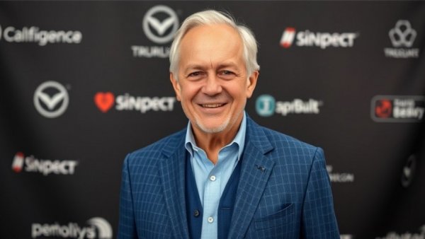 Smiling man in blue blazer at event, Tom Steyer California governor candidacy.