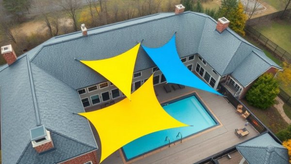 Aerial view of fraternity house with pool, UC Berkeley student tragedy.