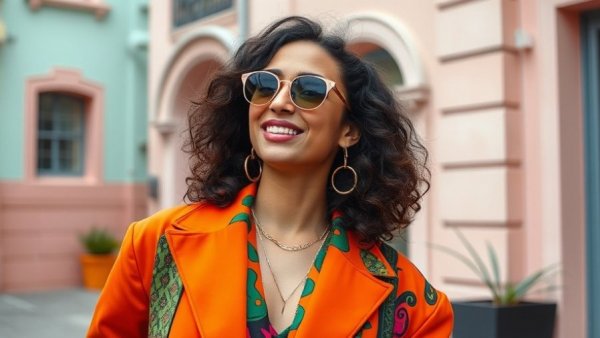 Maximalist fashion 2025 trends: stylish woman in vibrant outfit