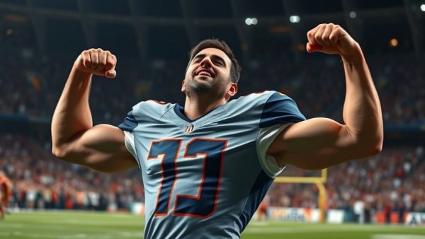 Kyle Juszczyk NFL Consistency: Football player celebrating on field.