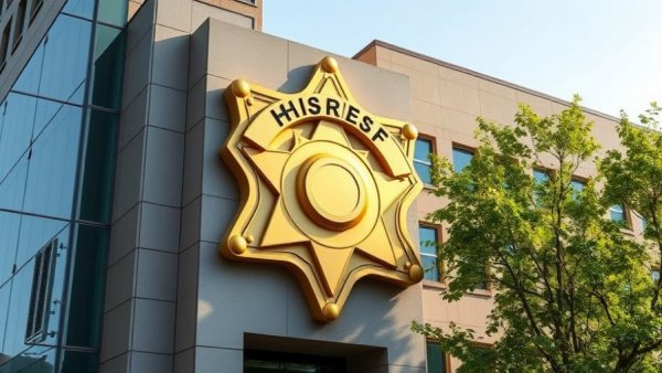 San Francisco Sheriff's badge on building exterior.